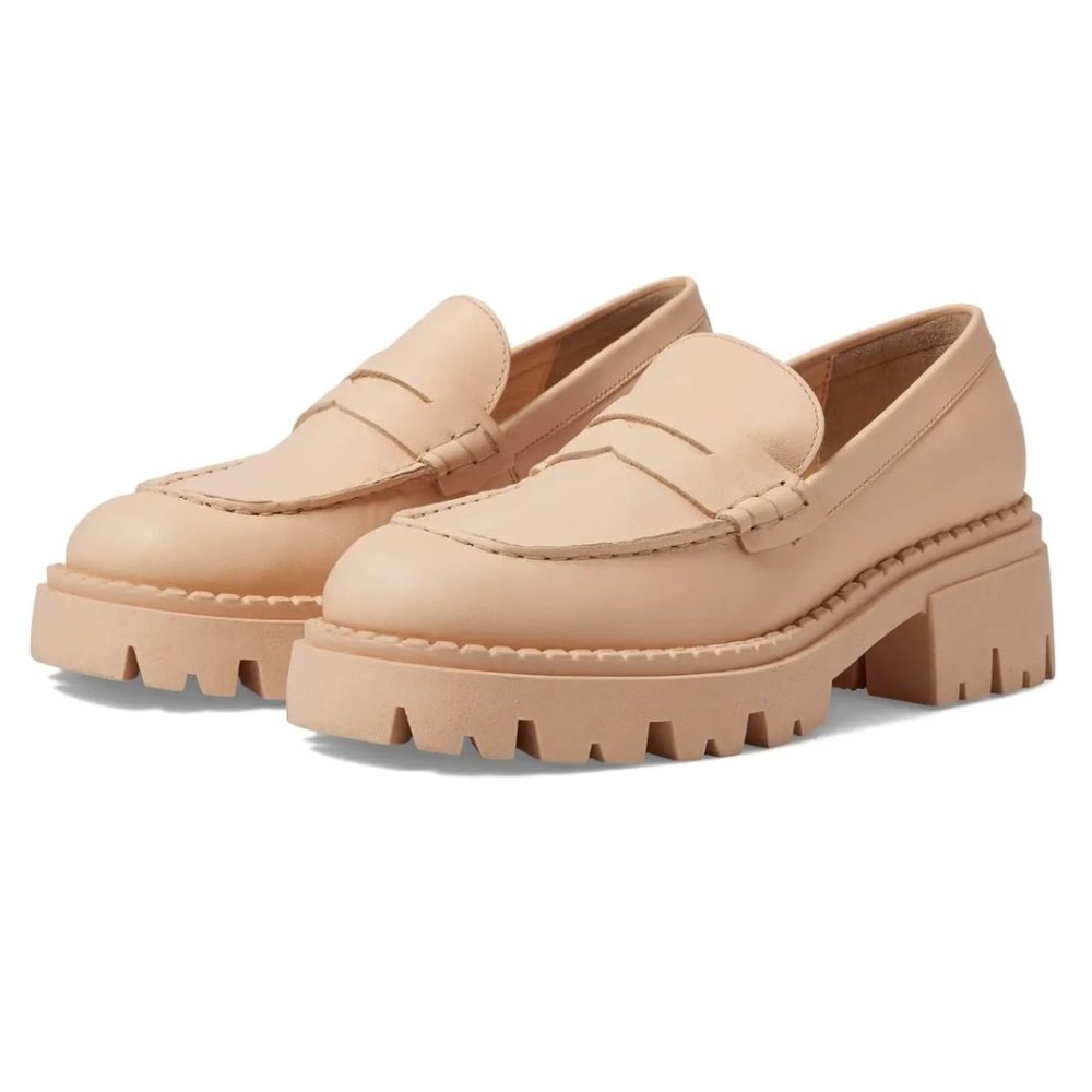 Free People Lyra Lug Sole Loafer in Cantaloupe Womens Size 9 NWOT